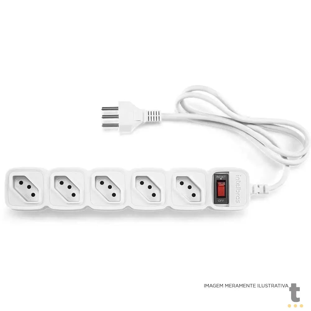 Filtro De Linha 5 Tomadas Intelbras Bivolt Chave 1,0 mt Epe 205 BR Branco - 4824200 Truedata